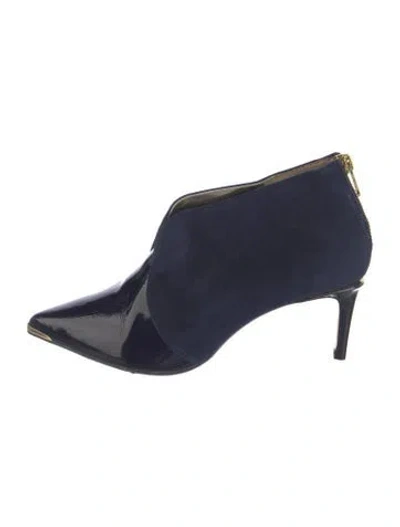 Pre-owned Ted Baker Suede Mules In Blue