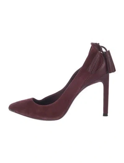 Pre-owned Ted Baker Suede Pumps In Burgundy