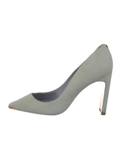Pre-owned Ted Baker Suede Pumps In Gray
