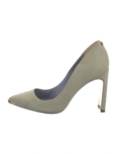 Pre-owned Ted Baker Suede Pumps In Green
