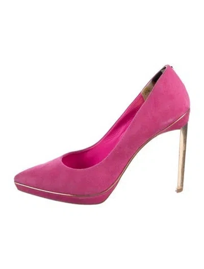 Pre-owned Ted Baker Suede Pumps In Pink