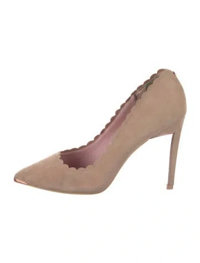 Pre-owned Ted Baker Suede Pumps In Pink