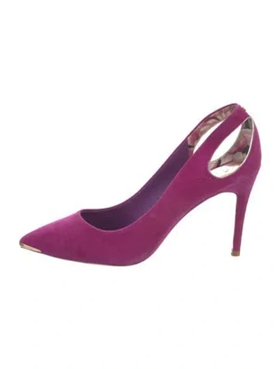 Pre-owned Ted Baker Suede Pumps In Purple