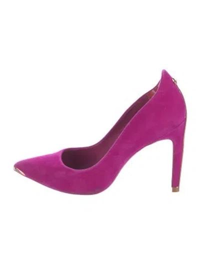 Pre-owned Ted Baker Suede Pumps In Purple