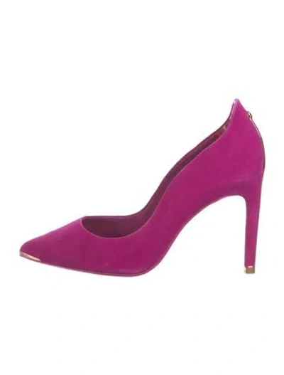 Pre-owned Ted Baker Suede Pumps In Purple