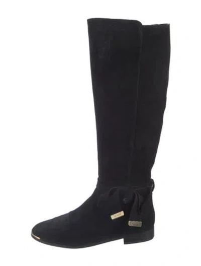 Pre-owned Ted Baker Suede Riding Boots In Black