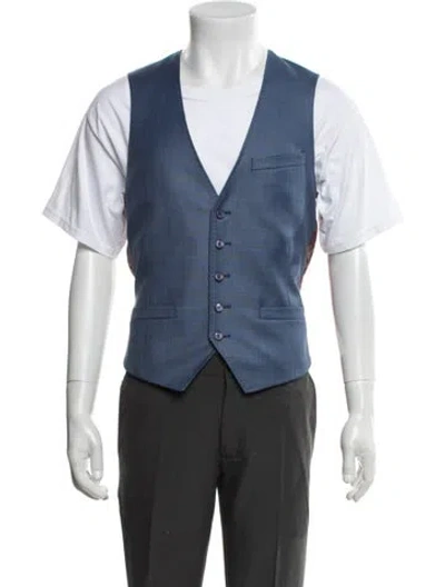 Pre-owned Ted Baker Suit Vest In Blue