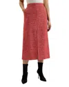 Ted Baker Sumis Boucle Midi Skirt In Red