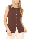 Ted Baker Sleeveless Button-up Shirt In Brown