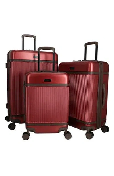 Ted Baker Sydney 3-piece Hardside Luggage Set In Burgundy