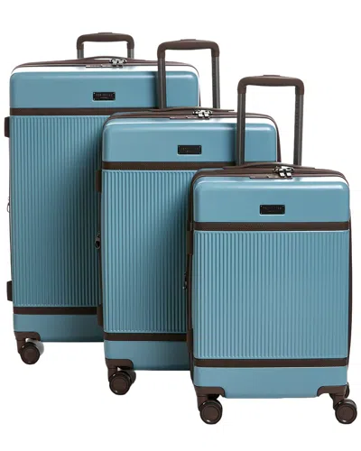 Ted Baker Sydney Expandable 3pc Luggage Set In Blue