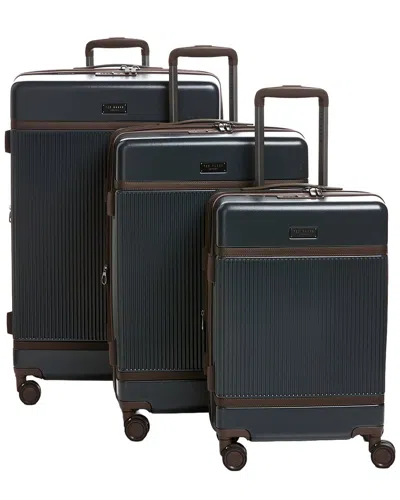 Ted Baker Sydney Expandable 3pc Luggage Set In Grey