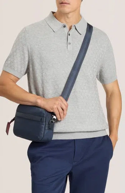 Ted Baker T Stitch Sweater Polo In Gray