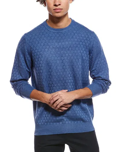 Ted Baker T-stitch Wool-blend Crewneck Sweater In Blue