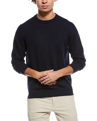Ted Baker T-stitch Wool-blend Crewneck Sweater In Blue