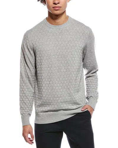 Ted Baker T-stitch Wool-blend Crewneck Sweater In Gray