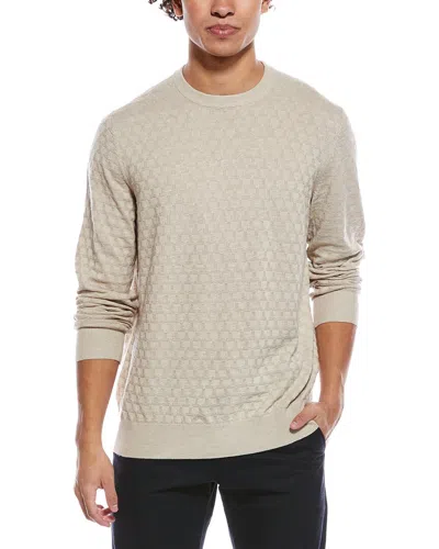 Ted Baker T-stitch Wool-blend Crewneck Sweater In Neutral