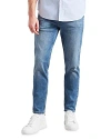 TED BAKER TAPERED FIT STRETCH JEANS IN MID BLUE