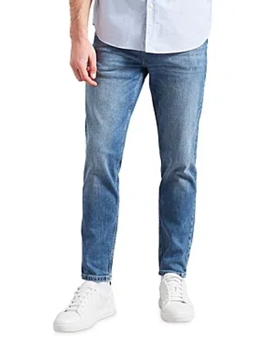 Ted Baker Tapered Fit Stretch Jeans In Mid Blue In Mid-blue