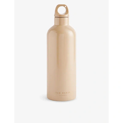 Ted Baker Taupe Alliia Logo-print Stainless-steel Water Bottle 23.5cm