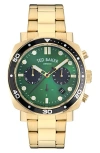 Ted Baker Tb Bracelet Strap Chronograph Watch In Goldone