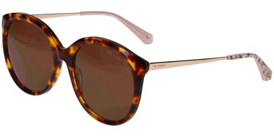 Ted Baker Tb1741 100 Women's Sunglasses Tortoiseshell Size 55 In Brown