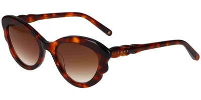Ted Baker Tb1755 100 Women's Sunglasses Tortoiseshell Size 53 In Brown