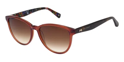 Ted Baker Tb1763 Flori 111 Women's Sunglasses Brown Size 57