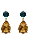 Ted Baker Teaire Crystal Drop Earrings In Green