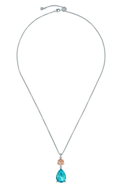 Ted Baker Tearsa Crystal Teardrop Pendant Necklace In Metallic