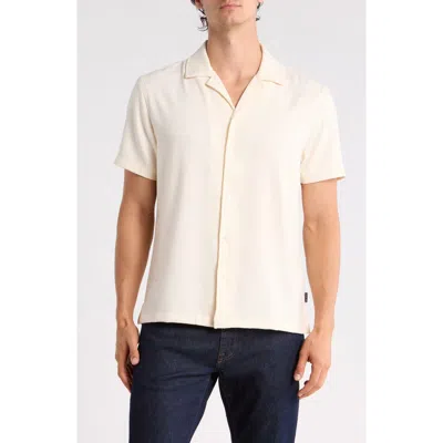 Ted Baker Textured Camp Shirt In White
