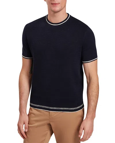 Ted Baker Textured Short Sleeve Sweater Tee In Blue