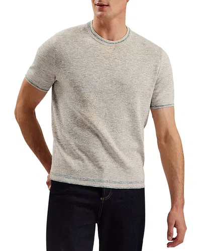Ted Baker Textured Short Sleeve Sweater Tee In Natural