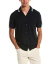Ted Baker Textured Wool-blend Shirt In Blue