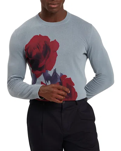 Ted Baker Thalio Floral Crewneck Sweater In Blue