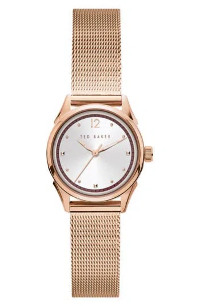 Ted Baker Three-hand Quartz Mesh Strap Watch, 7.5mm X 14mm