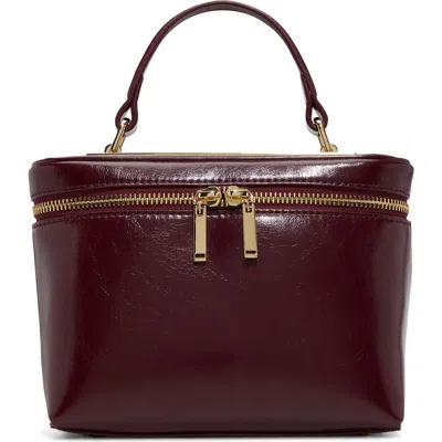 Ted Baker Tia Train Case Crossbody Bag In Bordeaux Glossy Shiny
