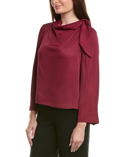 Ted Baker Tie Neck Blouse In Red