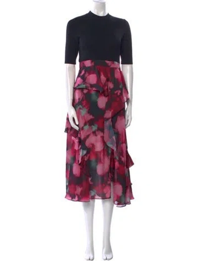 Pre-owned Ted Baker Tie-dye Print Long Dress In Multi
