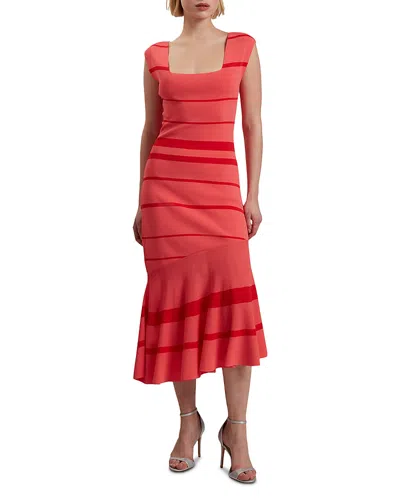 Ted Baker Tilleea Square Neck Dress In Coral