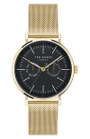 Ted Baker London Timeless Mesh Bracelet Watch In Gold