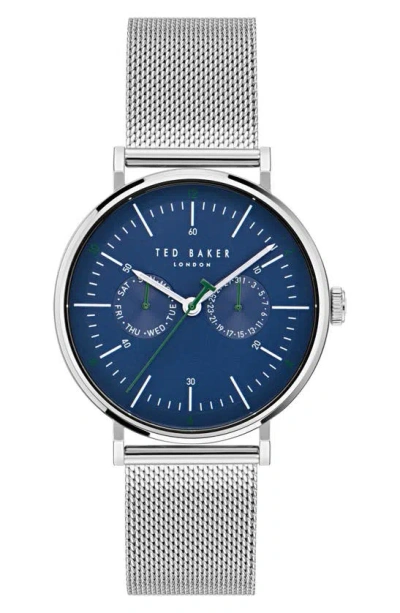 Ted Baker Timeless Mesh Bracelet Watch In Stainless Steel