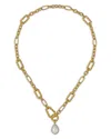 Ted Baker Timora Twisted Faux Pearl Pendant Necklace In Gold Tone