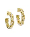 Ted Baker Tiyaa Twisted Imitation Pearl Hoop Earrings In Gold Tone
