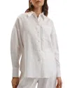 Ted Baker Toloca Linen Oversized Long Sleeve Shirt In White