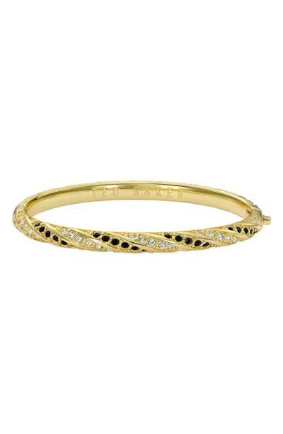 Ted Baker Torvi Crystal Twist Hinged Bangle In Multi