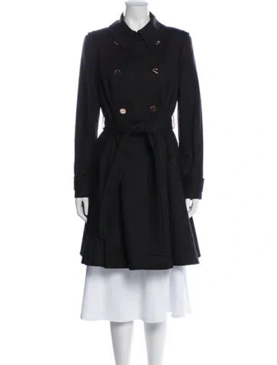 Pre-owned Ted Baker Trench Coat In Black
