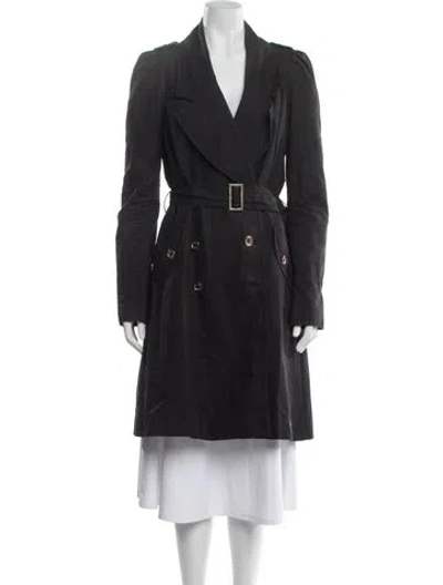 Pre-owned Ted Baker Trench Coat In Black
