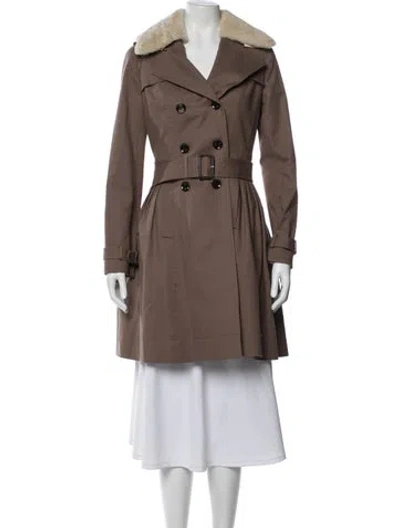 Pre-owned Ted Baker Trench Coat In Brown