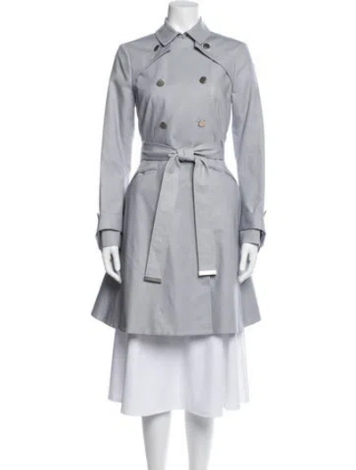Pre-owned Ted Baker Trench Coat In Gray